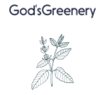 God's Greenery logo with a simple line drawing of a leafy plant branch